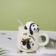 Load image into Gallery viewer, Lazy Panda Ceramic Coffee Mug with Spoon
