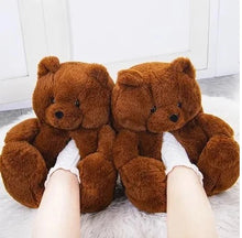 Load image into Gallery viewer, Teddy Fur Room Slippers
