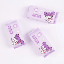 Load image into Gallery viewer, Kuromi Mini Wet Wipes Pack of 8
