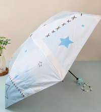 Load image into Gallery viewer, Blue Star Handle Korean Charm Umbrella
