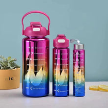 Load image into Gallery viewer, Holographic 3 in 1 Motivational Water bottles
