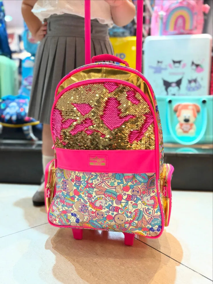 Smiggel Golden Unicorn Trolly Backpack