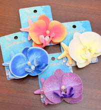 Load image into Gallery viewer, Orchid Star Fish Beach Hair Pin
