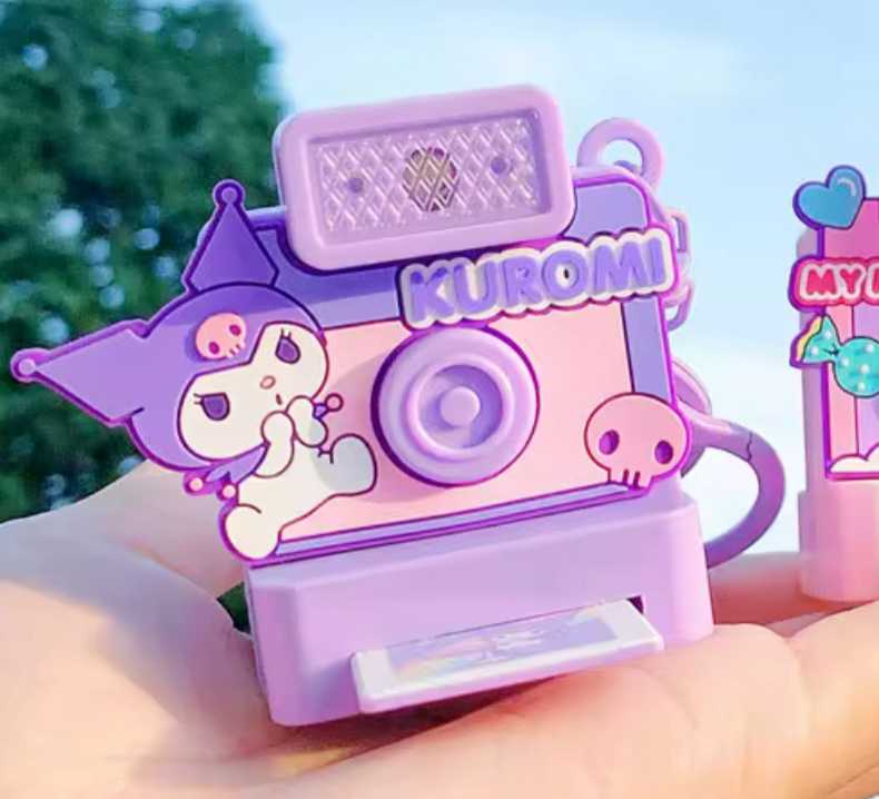 Kuromi Polaroid Camera Keychain