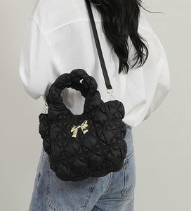 Bow Plush Sling Bag