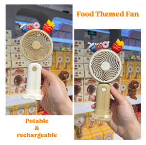 Food Themed Potable Rechargeable Fan