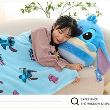 Load image into Gallery viewer, Stitch Plush Pillow with Micro Fiber Blanket
