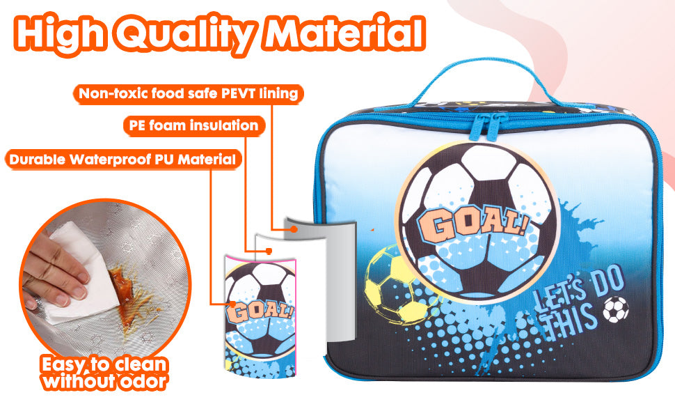 Football Insulated Lunch Bag