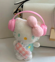 Load image into Gallery viewer, Headphone Hello Kitty Plush Keychain
