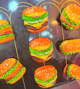 Ceramic Burger Fridge Magnet