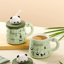 Load image into Gallery viewer, Bamboo Silicone Panda Ceramic Mug
