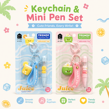 Load image into Gallery viewer, Summer Drink Pen &amp; 3D Keychain Set
