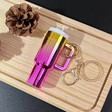 Load image into Gallery viewer, Holographic Tumbler Miniature Keychain
