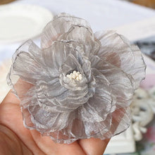 Load image into Gallery viewer, Organza Big Flower Claw Clip
