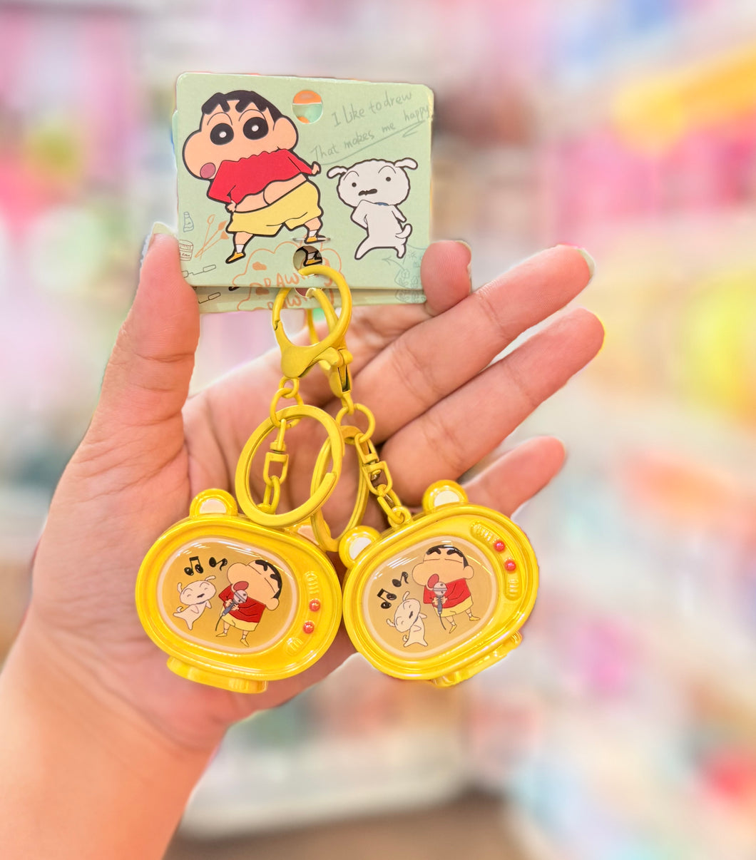 Shinchan TV Light Keychain