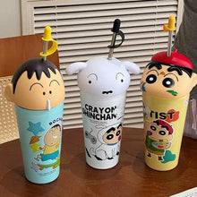 Load image into Gallery viewer, Shinchan 3D Insulated Premium Sipper Glass
