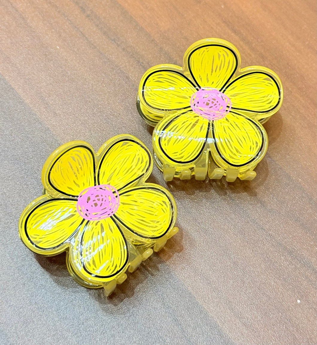 Yellow Cartoon Claw Clip