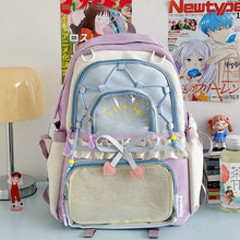 Load image into Gallery viewer, Criss Cross Pastel Korean Backpack
