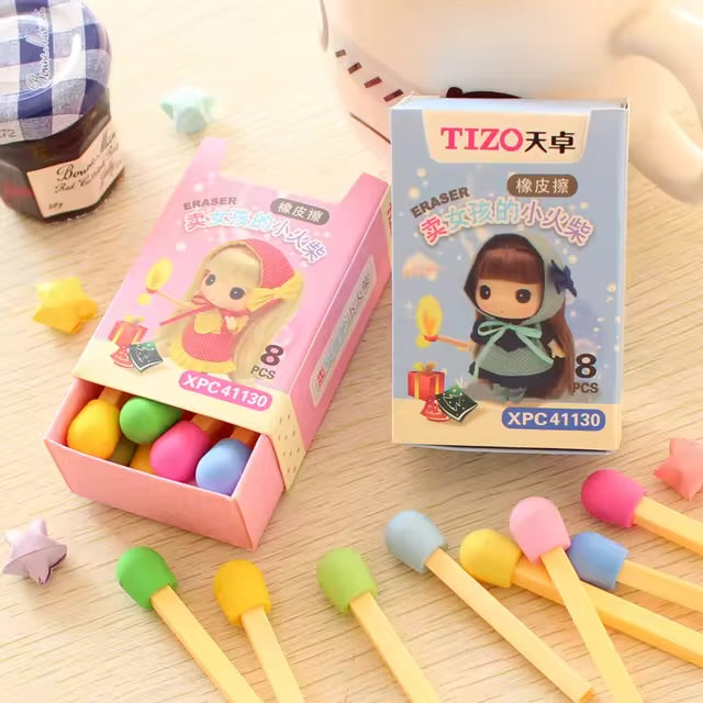 Kawaii Girl Matchstick Eraser