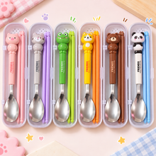 Load image into Gallery viewer, Kawaii Cartoon Spoon &amp; Chopsticks Set
