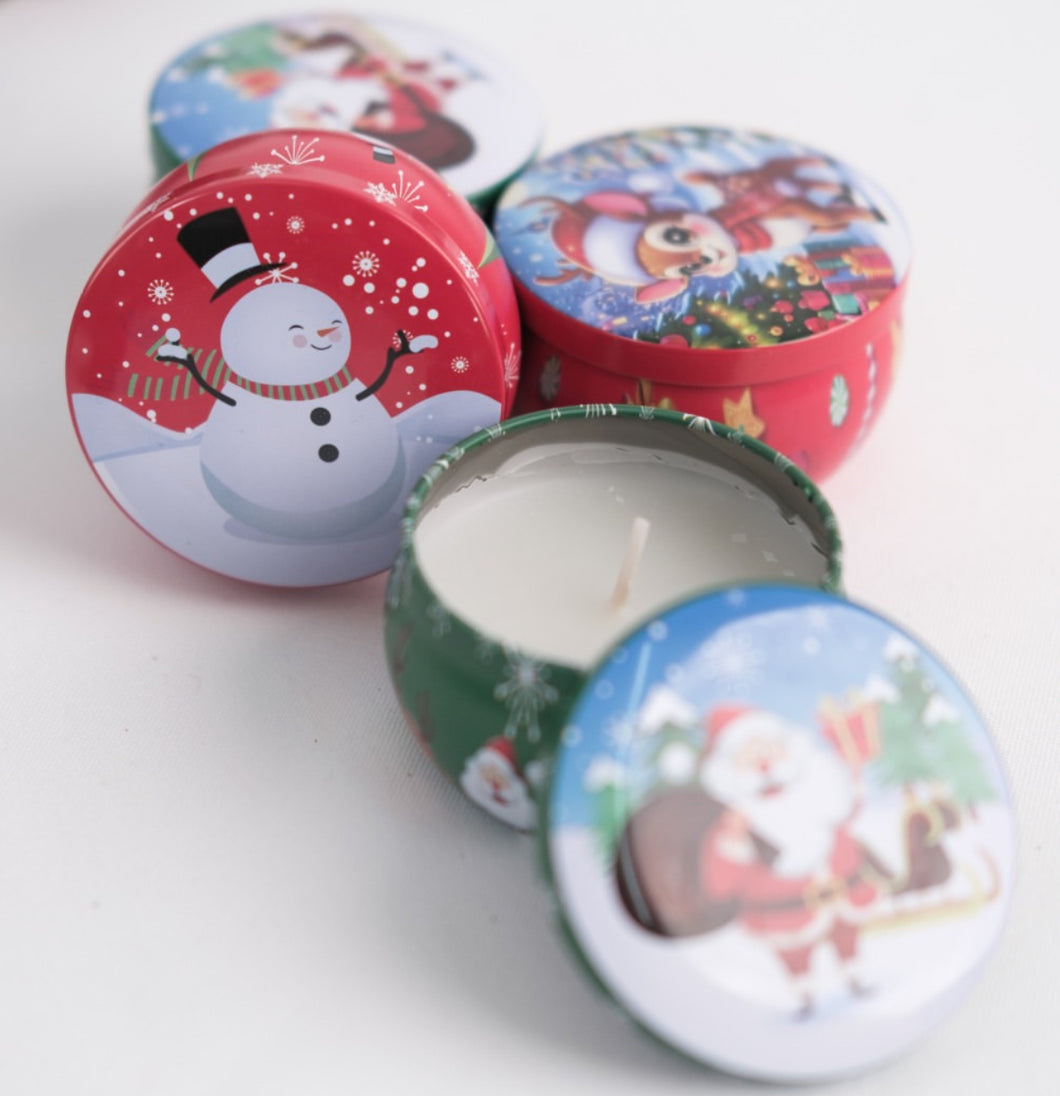Christmas Tin Box Candle