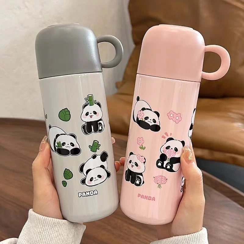 Panda Hot & Cold Insulated Bottle with Cup