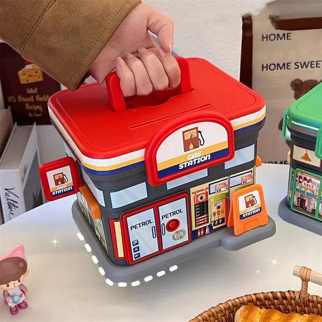 Petrol Station Themed DIY Money Bank