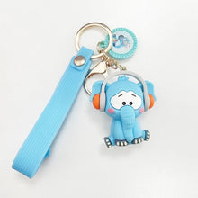 Load image into Gallery viewer, Headphone Elephant Keychain
