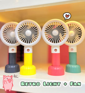 Retro Rechargeable Fan + Light
