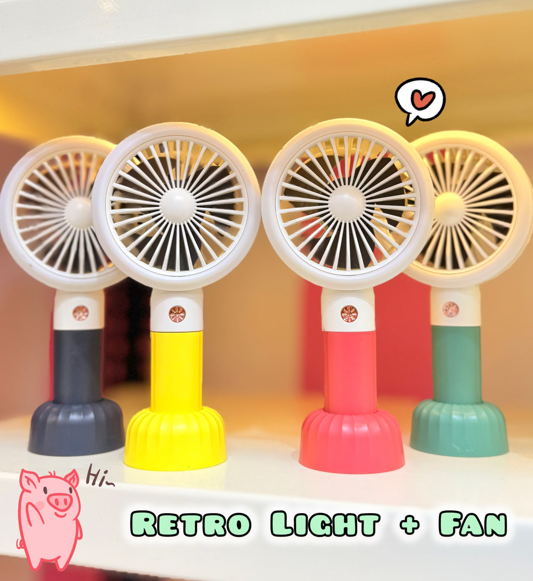 Retro Rechargeable Fan + Light