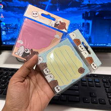 Load image into Gallery viewer, We Bare Bear Sticky Notes
