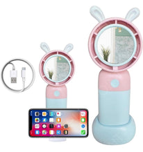 Load image into Gallery viewer, Cuddly Cooler Rechargeable Fan + Mirror
