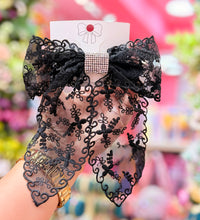 Load image into Gallery viewer, Studded Fancy Hair Back Clip Bow
