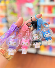 Load image into Gallery viewer, Kuromi Dome Head Keychain
