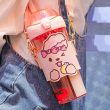 Load image into Gallery viewer, Kawaii Bunny Dual Sided Water Bottle
