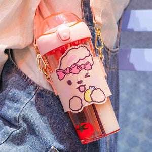 Kawaii Bunny Dual Sided Water Bottle