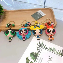 Load image into Gallery viewer, Powder Puff Girl Keychain

