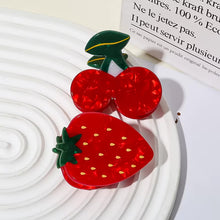 Load image into Gallery viewer, Strawberry &amp; Cherry Mini Claw Clip (1pc)
