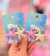 Load image into Gallery viewer, Dual Star Fish Beach Hair Pin
