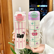 Load image into Gallery viewer, Kawaii Cartoon Dual Mouth Water Bottle
