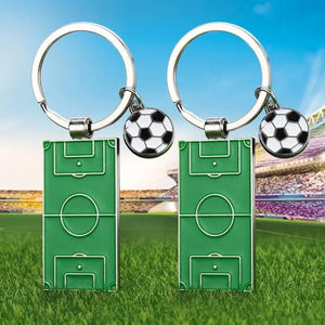 Football Field Metal Keychain