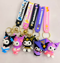 Load image into Gallery viewer, Kuromi Costume Keychain
