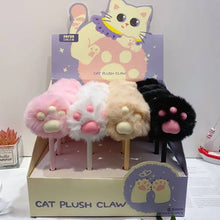 Load image into Gallery viewer, Cat Paw Pom Pom Black Gel Pen
