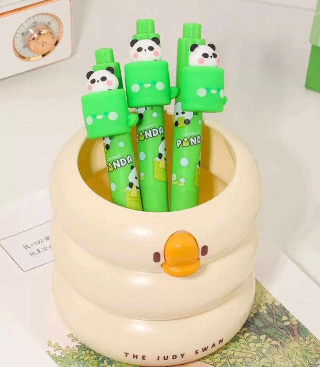 Panda Bucket Pen (Black Gel)