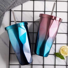 Load image into Gallery viewer, Diamond Insulated Sipper Glass
