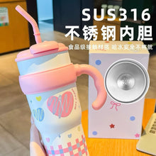 Load image into Gallery viewer, Pastel Big Trendy Insulated Tumbler 1100ml
