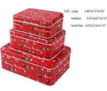 Load image into Gallery viewer, Merry Christmas Tin Box Set of 3
