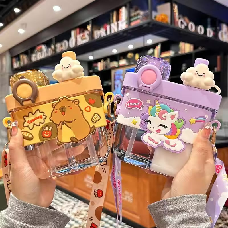 Cartoon Dual Sided Water Bottle