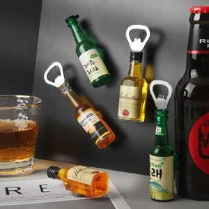 Beer Bottle Fridge Magnet & Bottle Opener