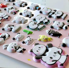 Load image into Gallery viewer, Mini Panda Puffed Stickers
